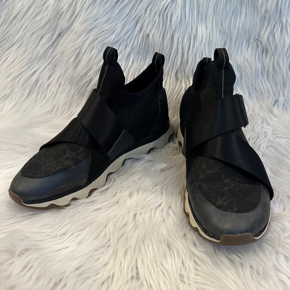 SOREL Kinetic Sneak Slip On Sneakers Shoes Strap Black NL3374 - Picture 7 of 10